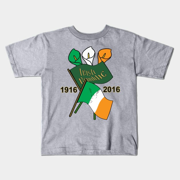 1916 Irish Centenary 2016 Kids T-Shirt by declancarr